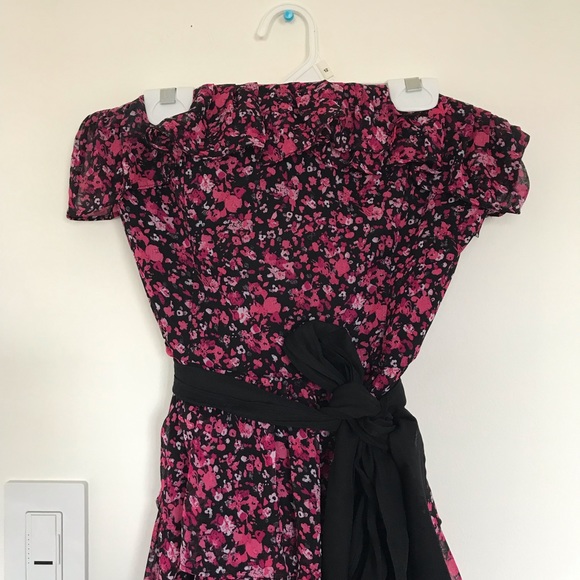 White House Black Market Chiffon Strapless Dress - Picture 2 of 5